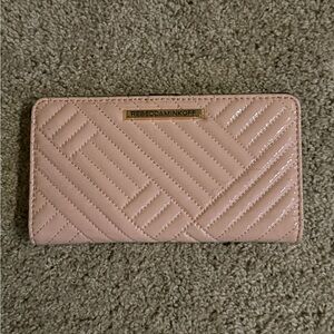 Rebecca Minkoff Blush Quilted Patent Leather Wallet